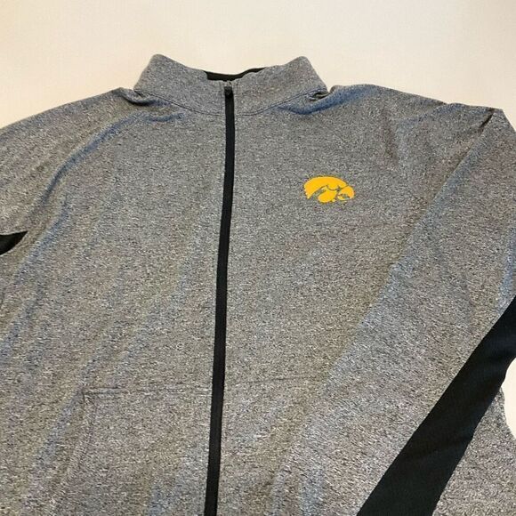 Iowa Hawkeyes Women’s Under Armour Fitted,  Full Zip. Heather Grey. L - Picture 3 of 10